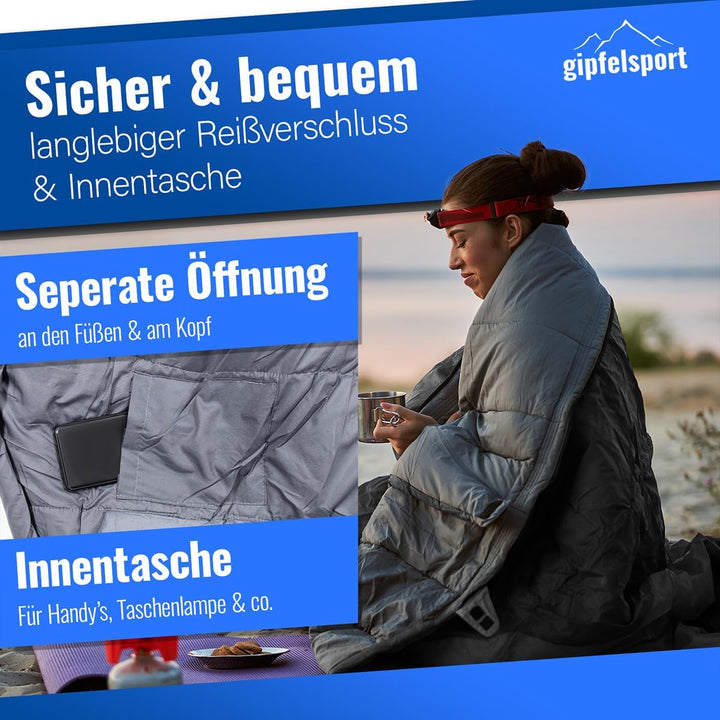 Gipfelsport Ultraleicht Schlafsack 4 Jahreszeiten [-20°C bis 15°C] Ultralight Sleeping Bag | Ultrale