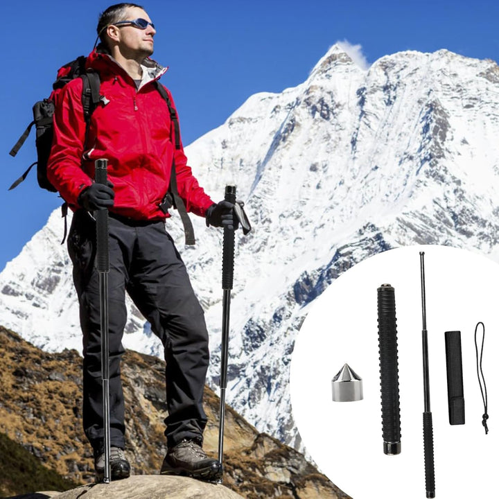 Teleskop Wanderstöcke, Robuste Walking Stöcke aus Stahllegierung | für Wandern Trekking Bergsteigen