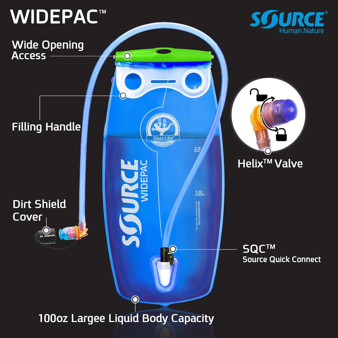 Source Wasserbehälter Widepac Transparent/Blau 3 Liter Single, Transparent/Blau 3 Liter Single