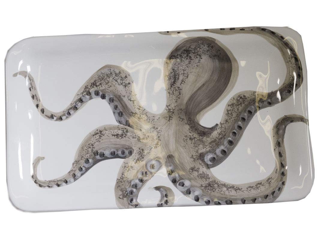 Speiseteller, Servierplatte Marina POLPO Krake36x21cm Virginia Casa