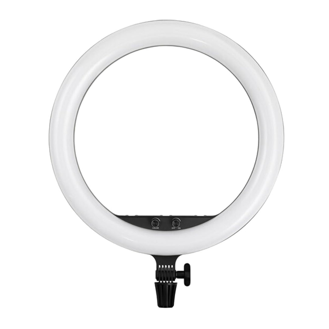 Godox LR150 LED Ringlicht Schwarz - 18 Zoll einstellbare Farbtemperatur Ringlampe mit Telefonhalteru