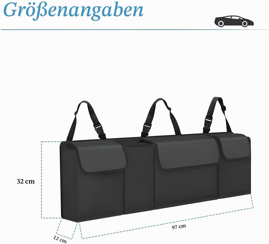 Kofferraum-Organizer und Aufbewahrung, Rücksitz-Hänge-Organizer für SUV, LKW, MPV, wasserdicht, falt