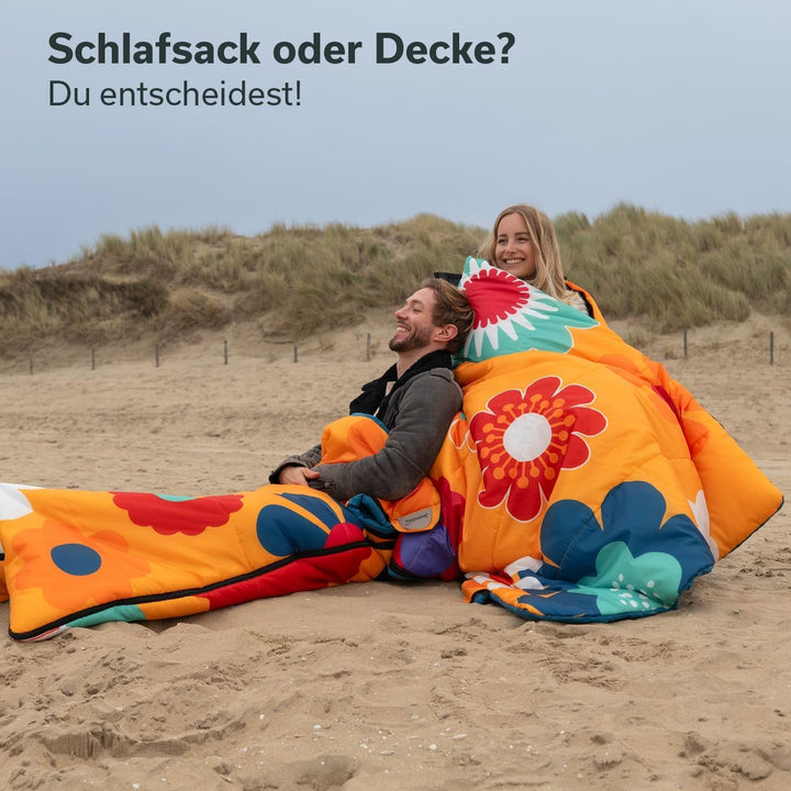Skandika Deckenschlafsack Sovro | Schlafsack Outdoor für Erwachsene, 3 Jahreszeiten, als Doppelschla