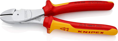 Knipex Cobra® VDE Hightech-Wasserpumpenzange, isoliert verchromt & Kraft-Seitenschneider verchromt,