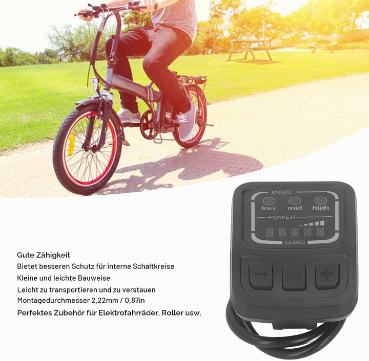 G20 F Elektrofahrrad-LED-Display, Ebike-LCD-Display-Bedienfeld mit regenfester Schnittstelle, multif