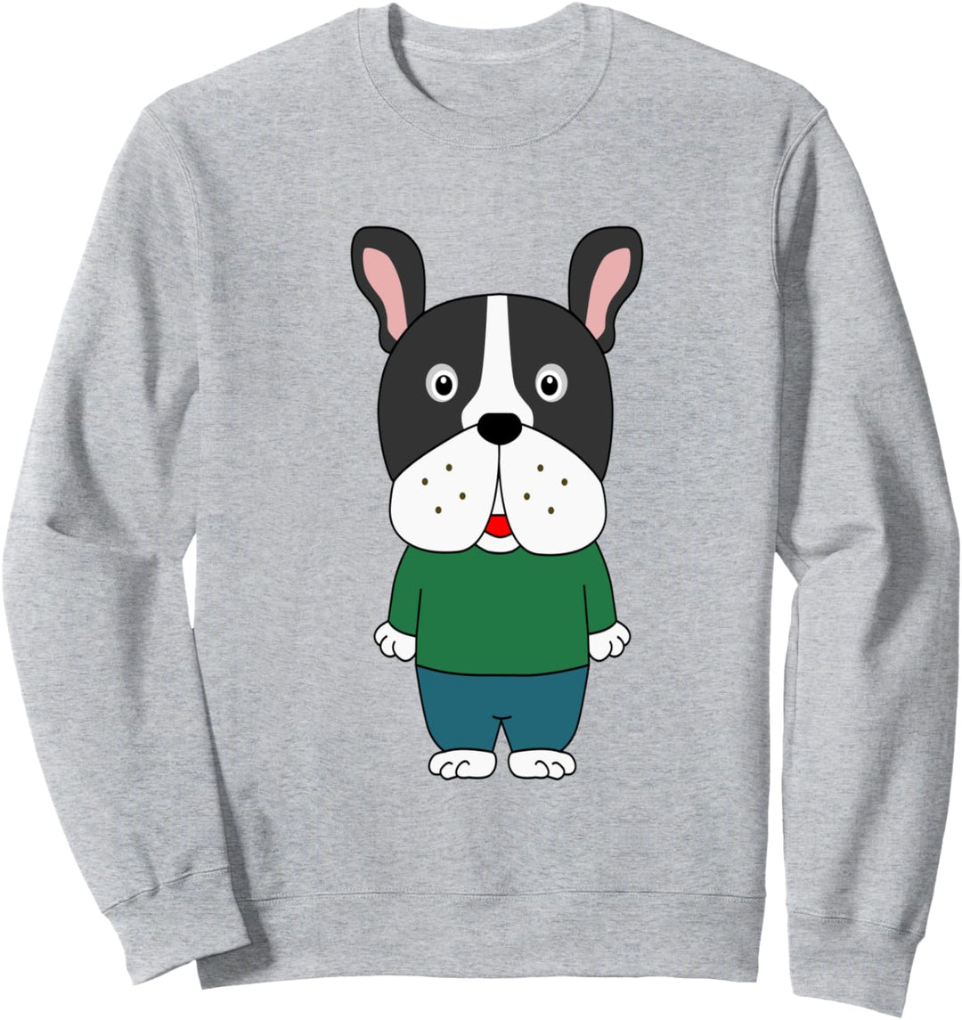 Bulldogge Zeichentrickfigur Sweatshirt