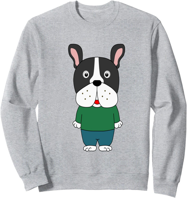 Bulldogge Zeichentrickfigur Sweatshirt