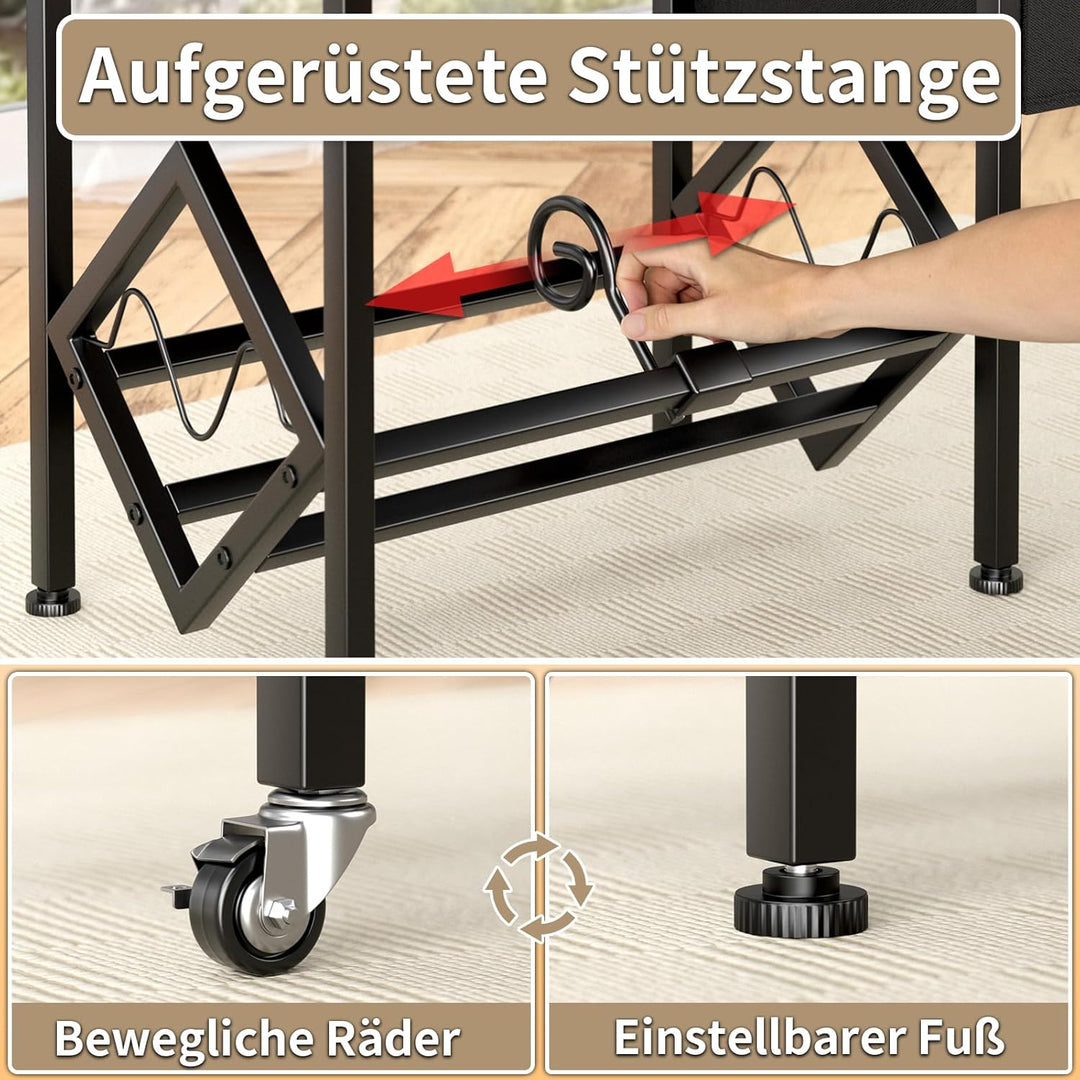 EKNITEY Vinyl Schallplatten Aufbewahrung Ständer - 80-Platten Retro Stahl-Holz Ständer mit organisie