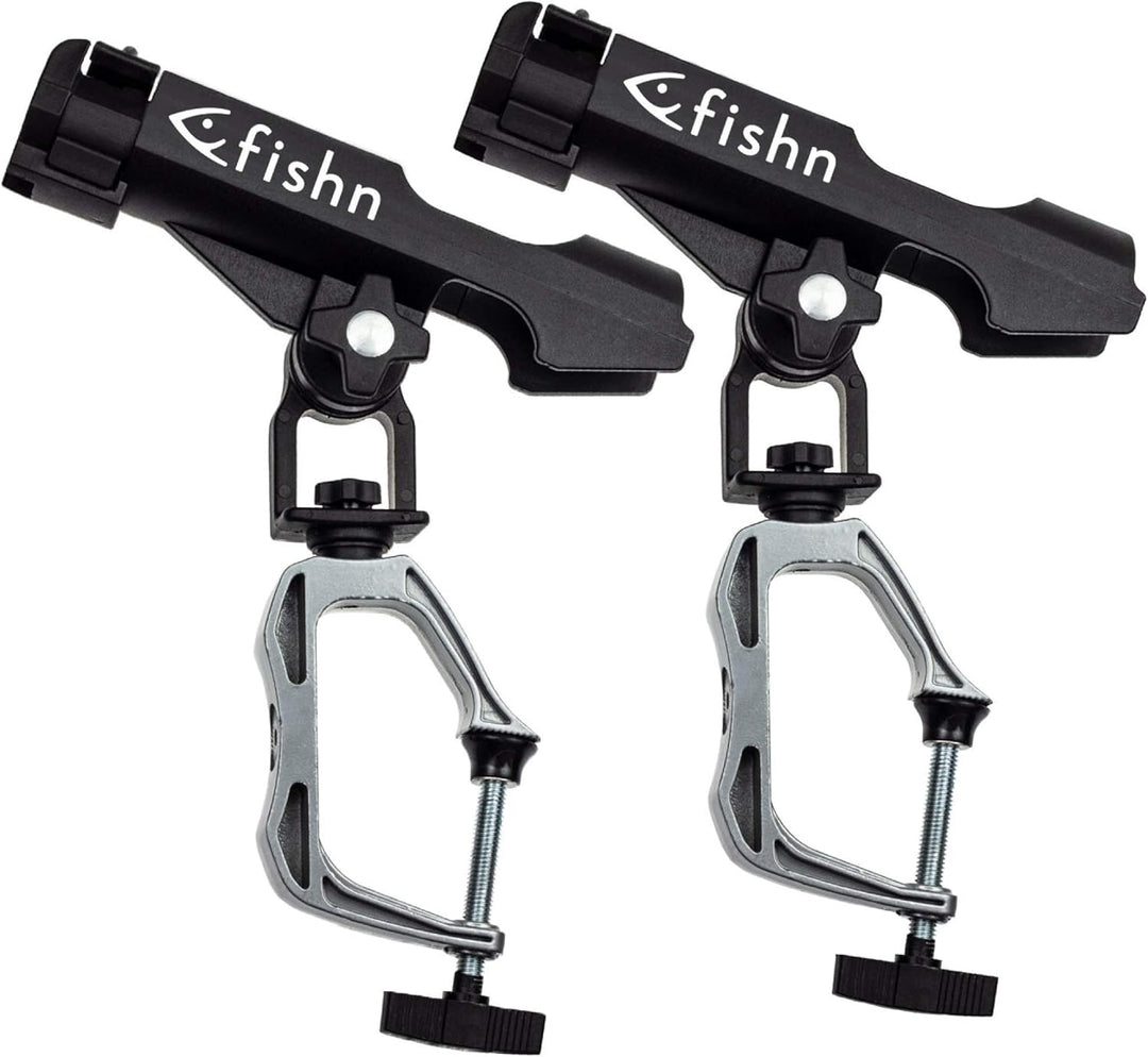 FISHN Rutenhalter Doppelpack - Fischerboot/Boot Ruten-Halter - stabil - Einfache Handhabung und leic