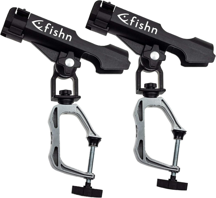 FISHN Rutenhalter Doppelpack - Fischerboot/Boot Ruten-Halter - stabil - Einfache Handhabung und leic