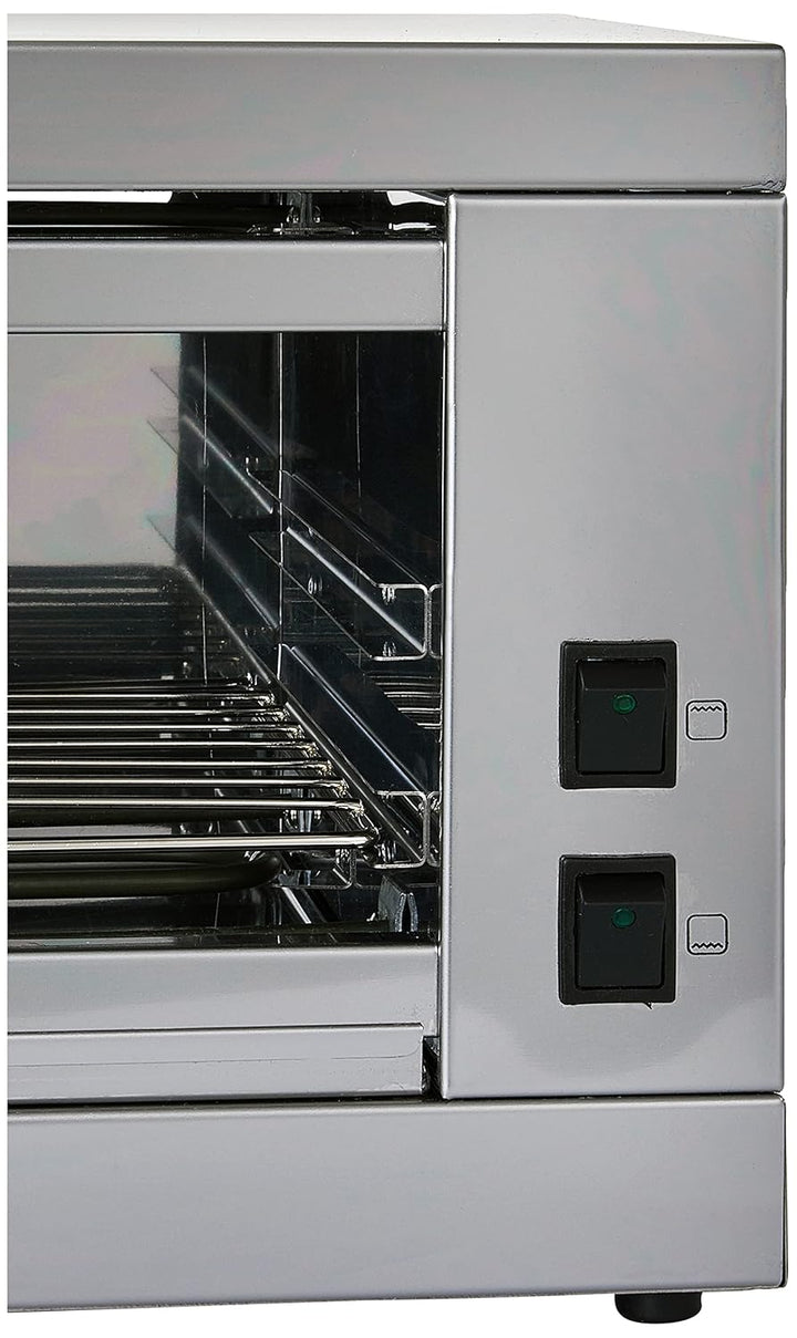 SARO Toaster für 6 Toasts – Edelstahl – Ober-/Unterhitze separat schaltbar – Krümellade – 2 Heizstuf