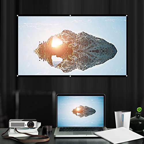 ASHATA Rolloleinwand Beamer Leinwand,16: 9 Projektion Leinwand Tragbare Faltbare Beamerleinwand,Geei
