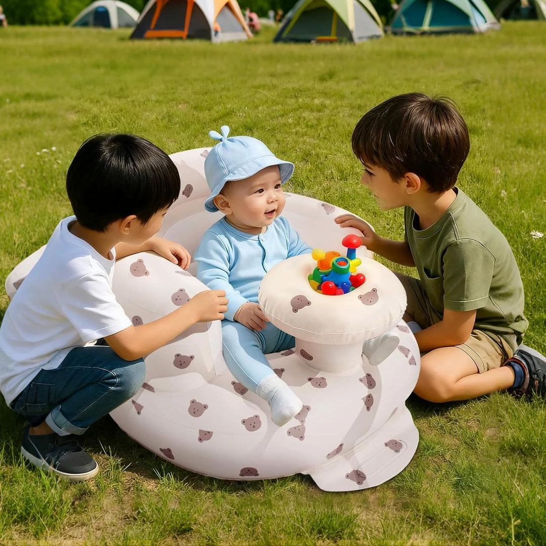 Arscniek Aufblasbare Babyschale für Säuglinge zum Sitzen, Baby Sit Up Stuhl für Babys ab 3 Monaten m