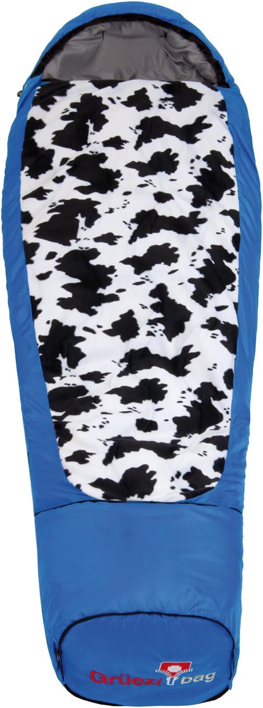 Grüezi+Bag Kinder Schlafsack Mitwachsend Grow Cow RV Rechts, Friendly Blue, 34 x 20 x 20 cm