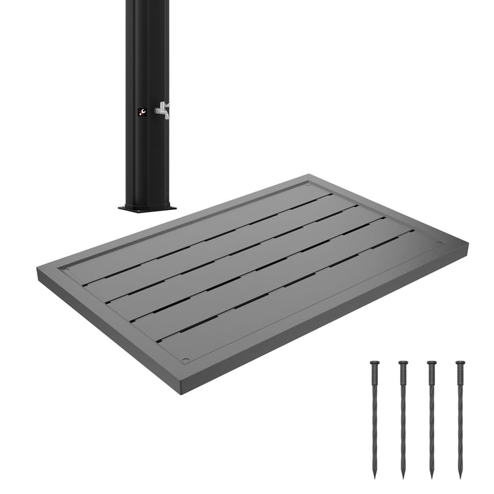 FIVMEN Bodenelement Kunststoff für Solardusche Gartendusche Aussendusche Bodenplatte Anti Rutsch UV-