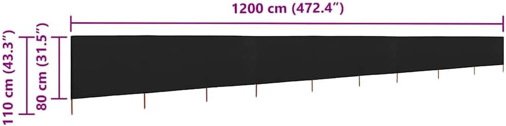 vidaXL Windschutzgewebe Faltbar Windschutz Sichtschutz Sonnenschutz Camping Balkon Terrasse Garten Z