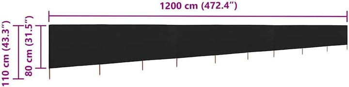 vidaXL Windschutzgewebe Faltbar Windschutz Sichtschutz Sonnenschutz Camping Balkon Terrasse Garten Z