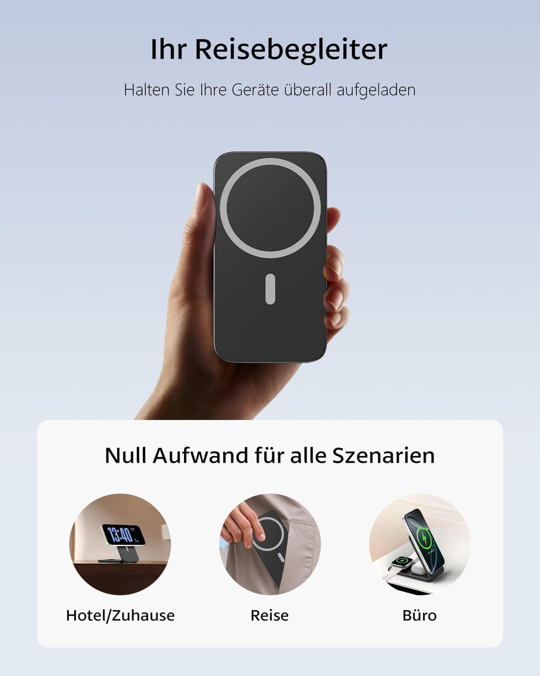 Ladestation Apple Watch und iPhone, Magnetische 3 in 1 Ladestation für iPhone 17/16/15/14/13/12 Seri
