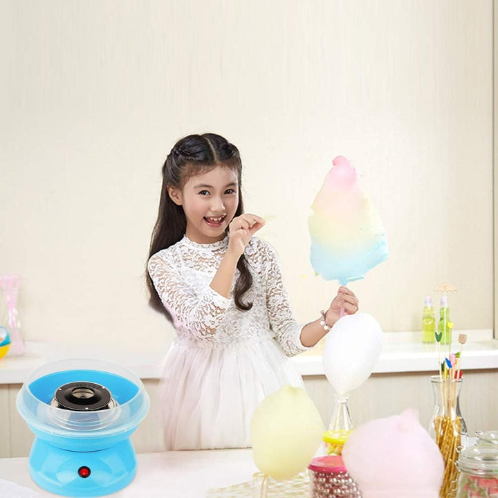 Zuckerwattemaschine für Zuhause mit Zuckerwatte-Stäbchen und Mess-Löffel, Zuckerwatte Zucker Set für
