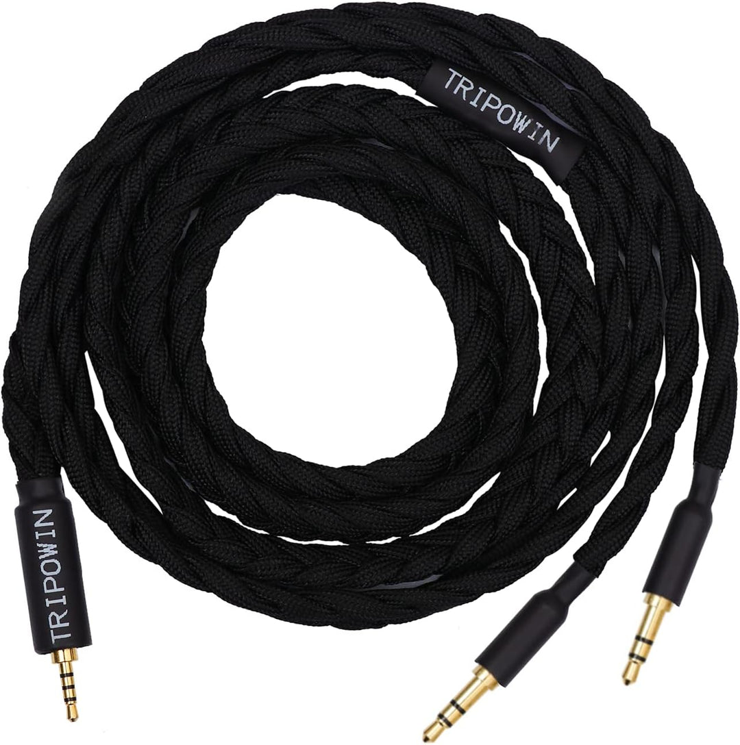LINSOUL Tripowin GranVia Upgraded OFC hohe Reinheit Kopfhörer Audio Ersatzkabel, Dual 3.5mm Stecker