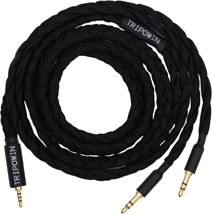LINSOUL Tripowin GranVia Upgraded OFC hohe Reinheit Kopfhörer Audio Ersatzkabel, Dual 3.5mm Stecker