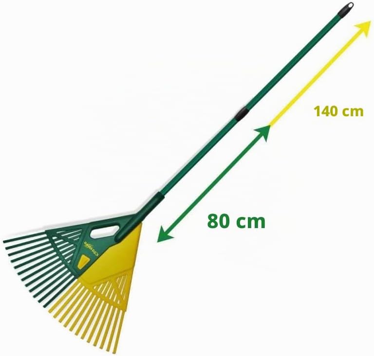 Gardi Rex Laubsauger mit Teleskopstiel - Harke - Laubsammler - Rechen Garten - Krallenbesen - Laubbe