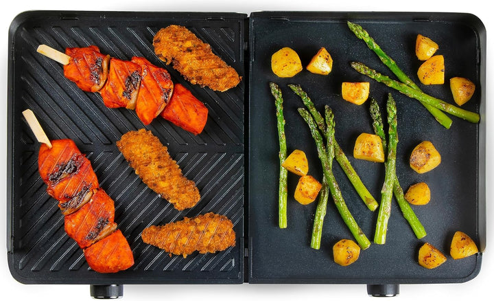 DOMO DO9259G Barbecue Genius – Tischgrill elektrisch mit 2 Temperaturzonen – 2400 W – Kontaktgrill &