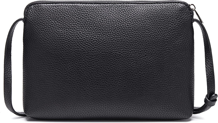 David Jones - Damen Umhängetasche - Kleine Flache Handtasche PU Leder - Tasche Klassiche Elegante Be