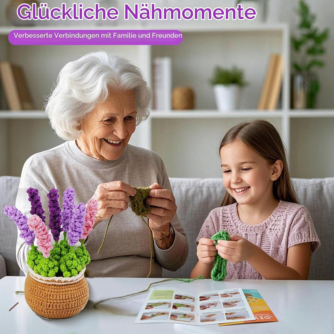 Lonsien Häkelset Kinder Pfefferminz Häkeln für Anfänger Komplett Stricken für Anfänger Set Amigurumi