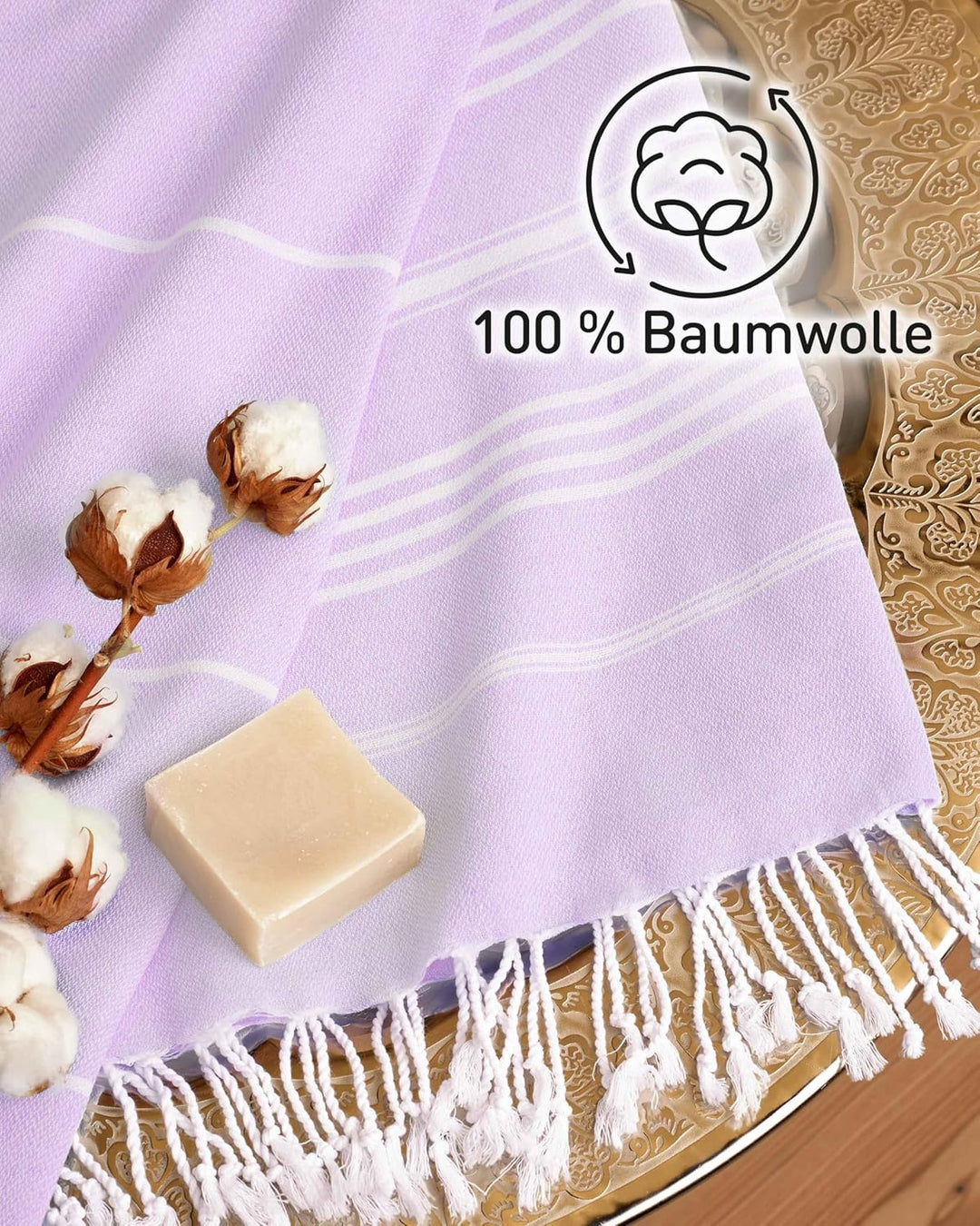 Fit-Flip Hamamtuch aus 100% Baumwolle – saugfähig und schnelltrocknend – türkisches Saunatuch, Stran