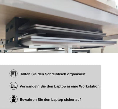 PIAOLGYI Laptop Untertisch Halterung Regal Halter Ständer für Notebook MacBook kompatibel für 2 Stüc