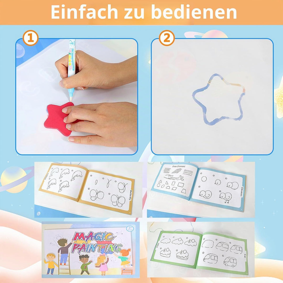 LEcylankEr Wasser Doodle Matte 120x90cm, Gross Aqua Doodle Wassermalmatte XXL, Magic Doodle Malmatte