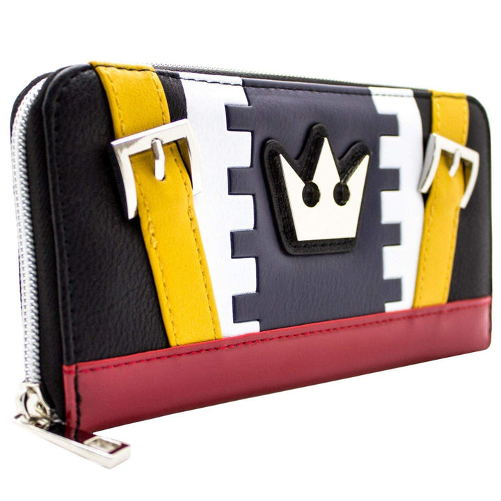Kingdom Hearts Sora Outfit Metallkrone Emblem Portemonnaie Clutch mit Münzfach & Kartenhalter, Blau
