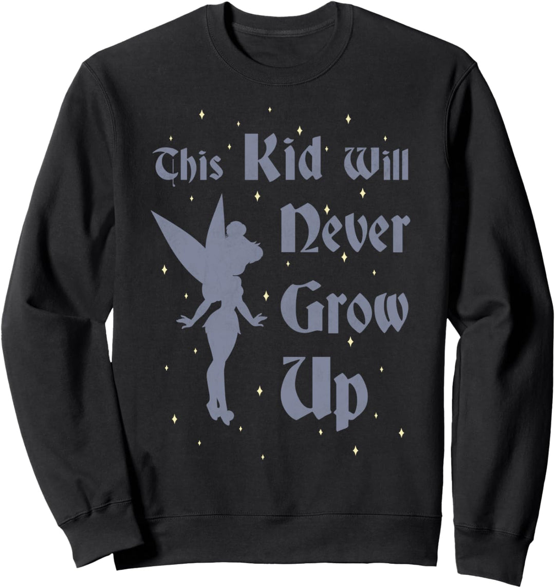 Disney Peter Pan Tinker Bell Kid Never Grow Up Silhouette Sweatshirt