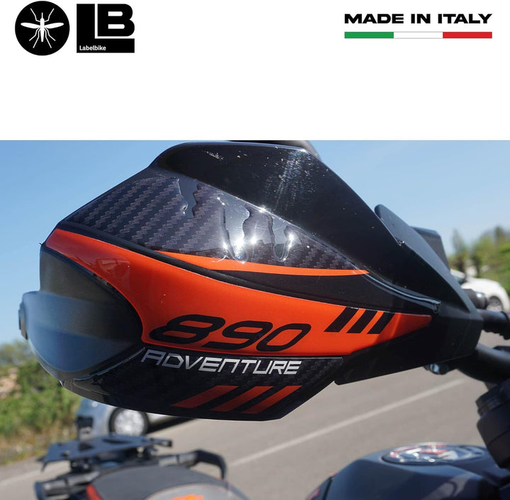 labelbike - 3D Handschutz Schutz Aufkleber für Motorräder kompatibel mit KTM 890 Adventure 2021-2022