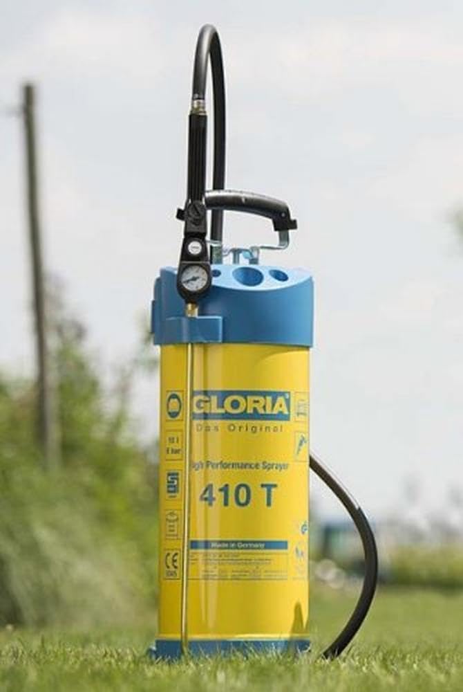 GLORIA Hochleistungssprühgerät 410 T | Gartenspritze | 10 L Füllinhalt | Drucksprüher aus Stahl | Mi