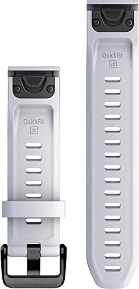Garmin Quickfit Armband, 20mm Silikon Steinweiss 125-220 mm, Silikon Steinweiss 125-220 mm