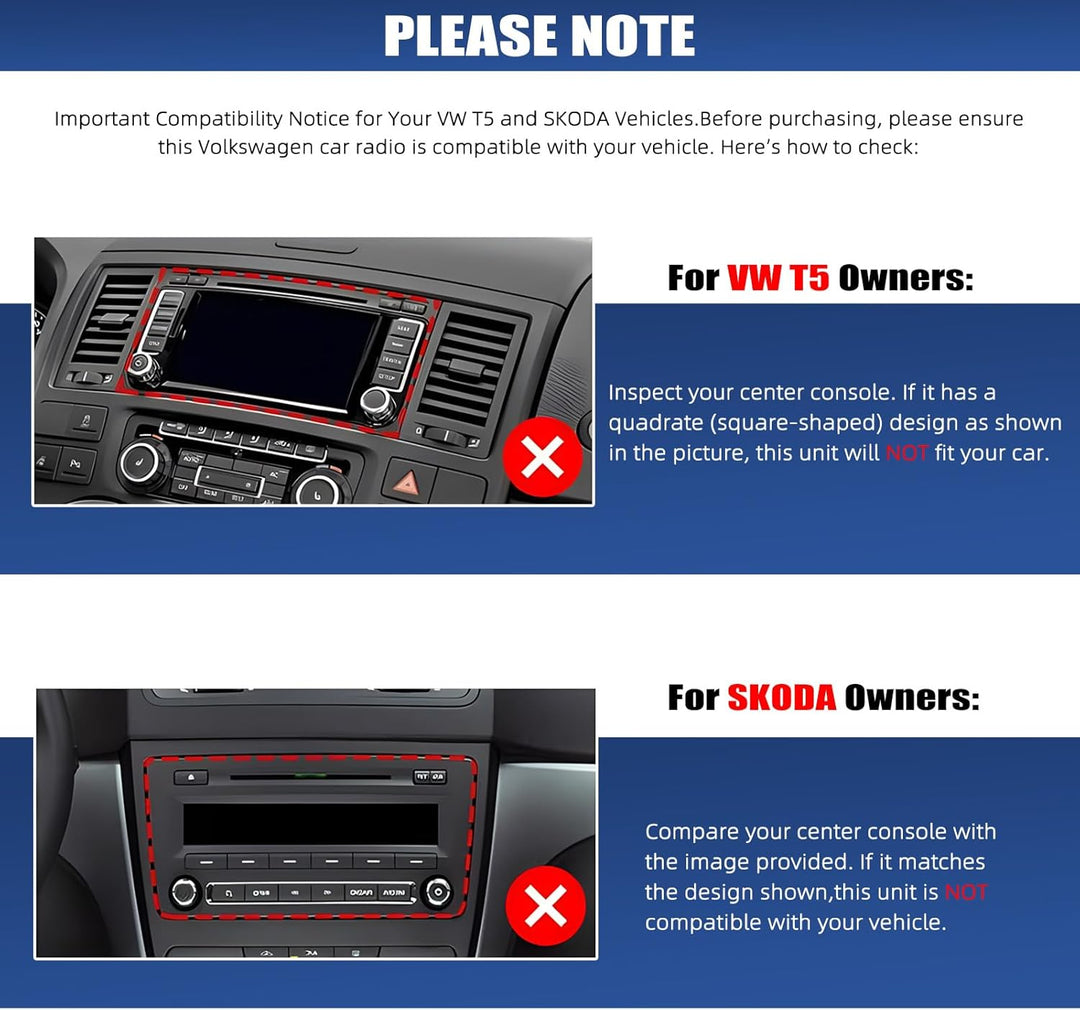 CAMECHO 8-Core 4+64G Android 13 Carplay/Android Auto/DSP Autoradio für VW Golf 5 6 Touran Polo, 7 Zo