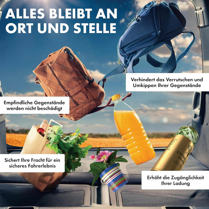 Walser Premium Kofferraumteiler mit teleskopierbaren Schienen, Gepäckfixierung Kofferraum Universalg