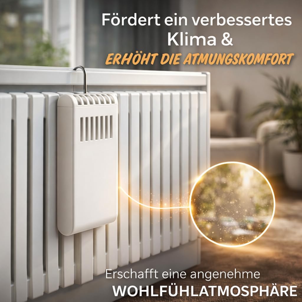 Luftbefeuchter für Heizung 5 Set inkl. Haken - Kunststoff Wasserverdunster 180ml - weiss - Wasserver
