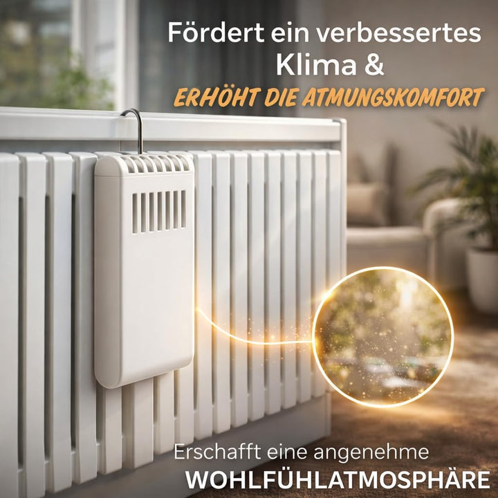 Luftbefeuchter für Heizung 5 Set inkl. Haken - Kunststoff Wasserverdunster 180ml - weiss - Wasserver