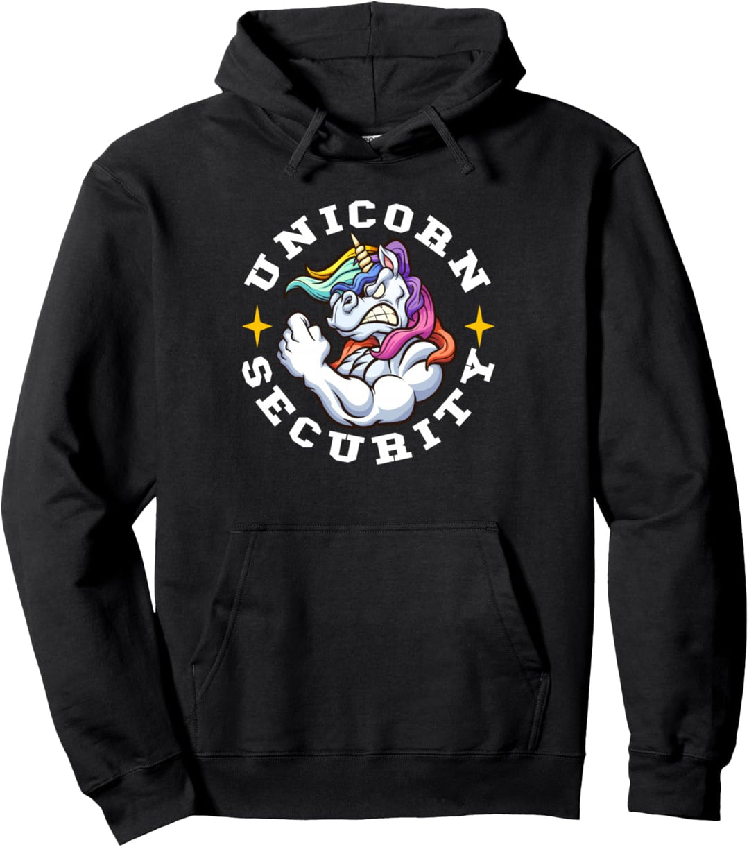 Unicorn Security – Manly Muscular Unicorn Lovers Pullover Hoodie