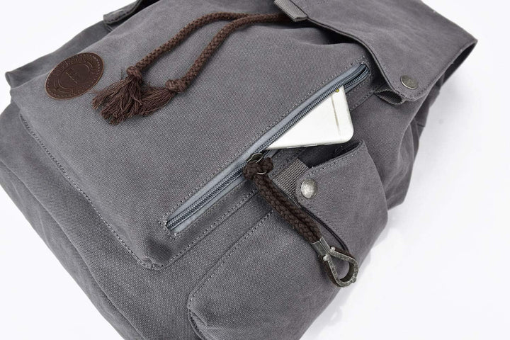 RERI Canvas Leinwand Rucksack Vintage für Outdoor Camping Aussflug Sports Universität Rucksack Wande