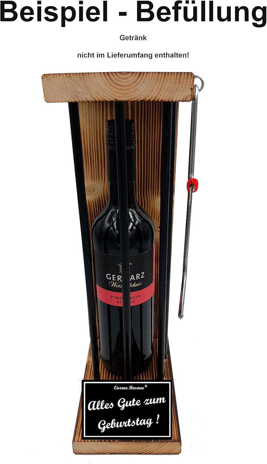 personalisierte Geschenke Mann Frau - Handgemacht - Eiserne Reserve Black Edition Rohling L leer inc
