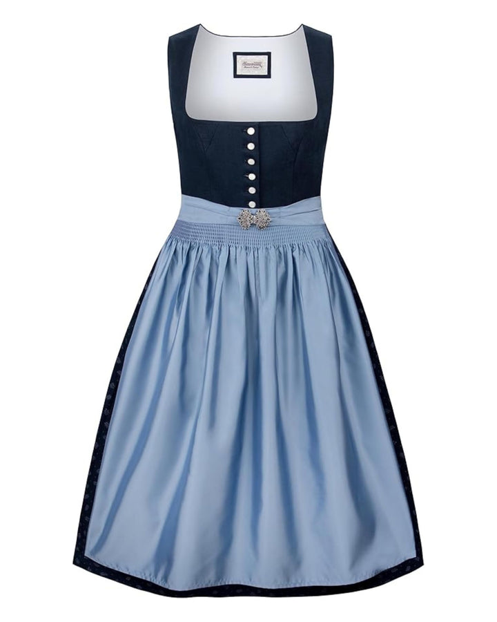 Stockerpoint Damen Dirndl Sieglinde Kleid für besondere Anlässe 40 Nachtblau, 40 Nachtblau