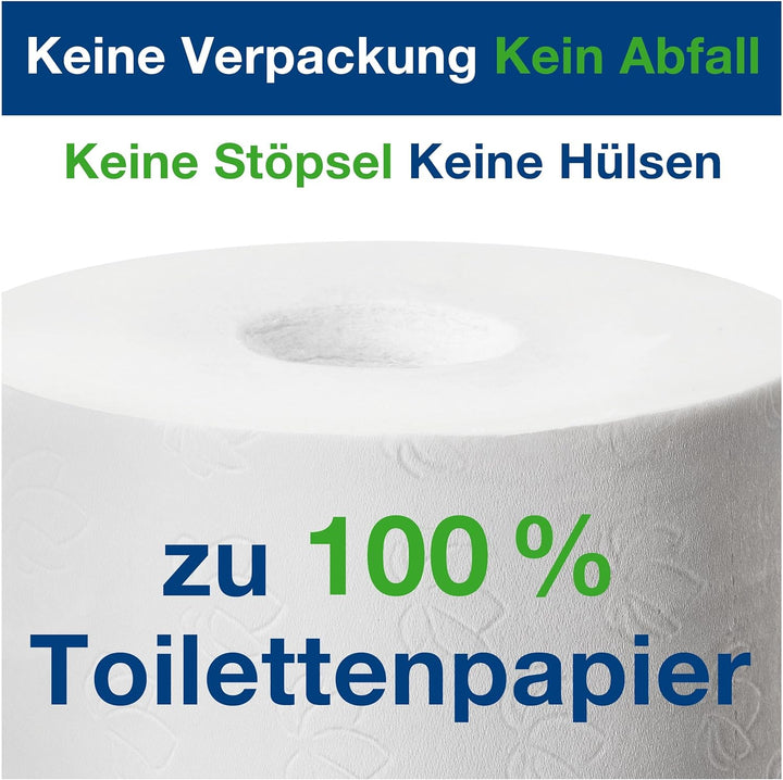 Tork Doppelrollenspender für hülsenloses Midi Toilettenpapier T7 Edelstahl, Hohe Kapazität, 472019,