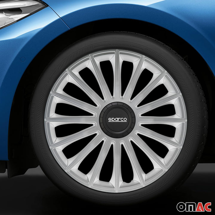 Satz Sparco Radzierblenden Treviso 14-Zoll Silber
