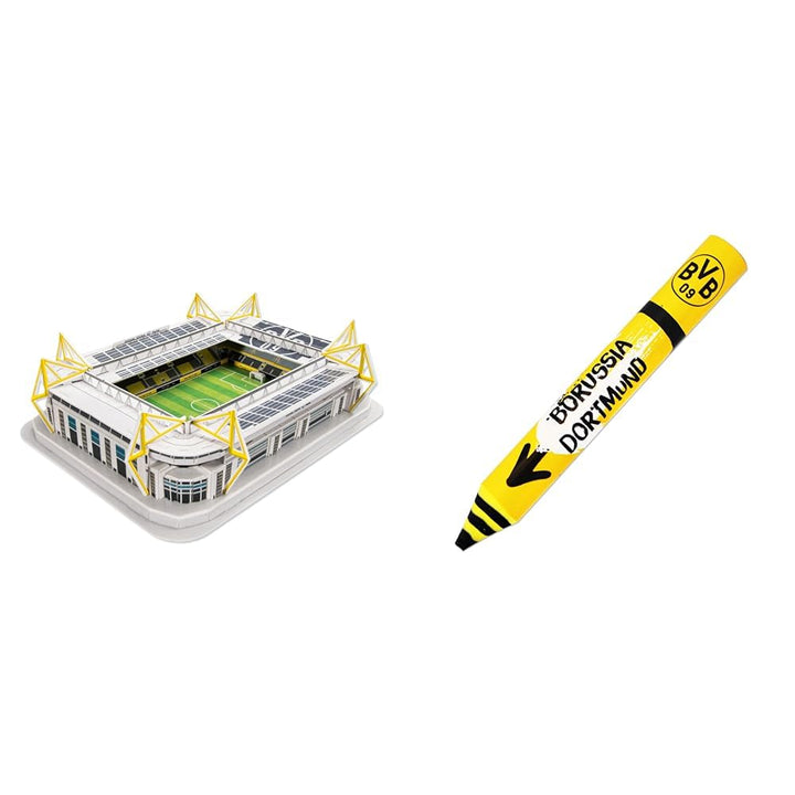 Borussia Dortmund BVB-3D-Stadionpuzzle, 74 Teile & BVB-Radiergummi-Stift