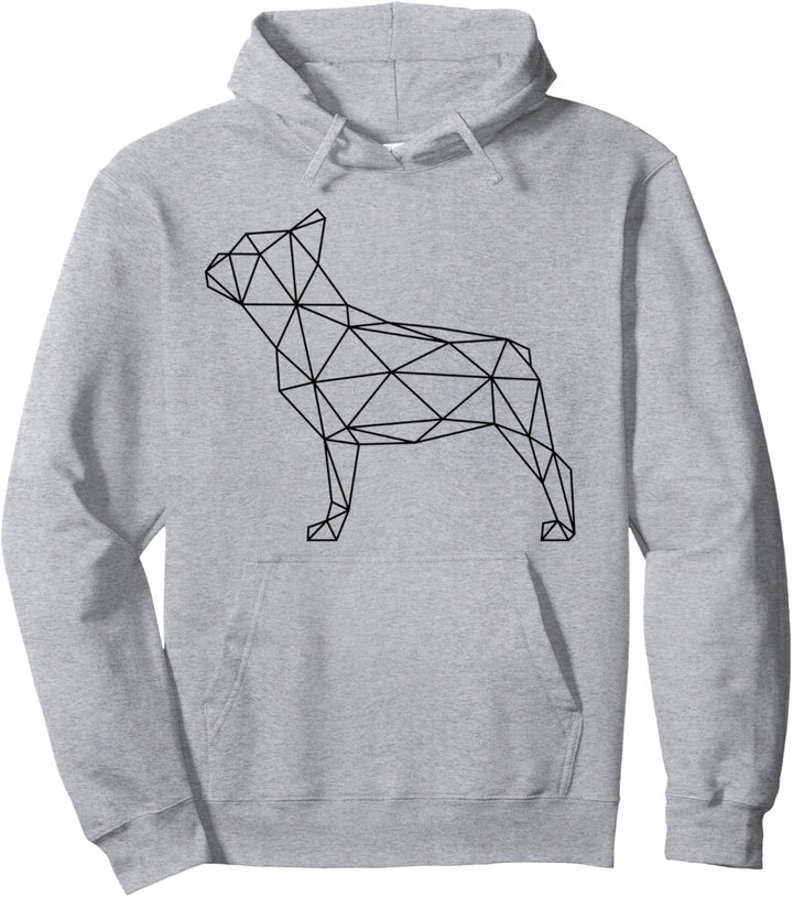 Geometrische Französische Bulldogge Figur Frenchie Hundebesitzer Hunde Pullover Hoodie