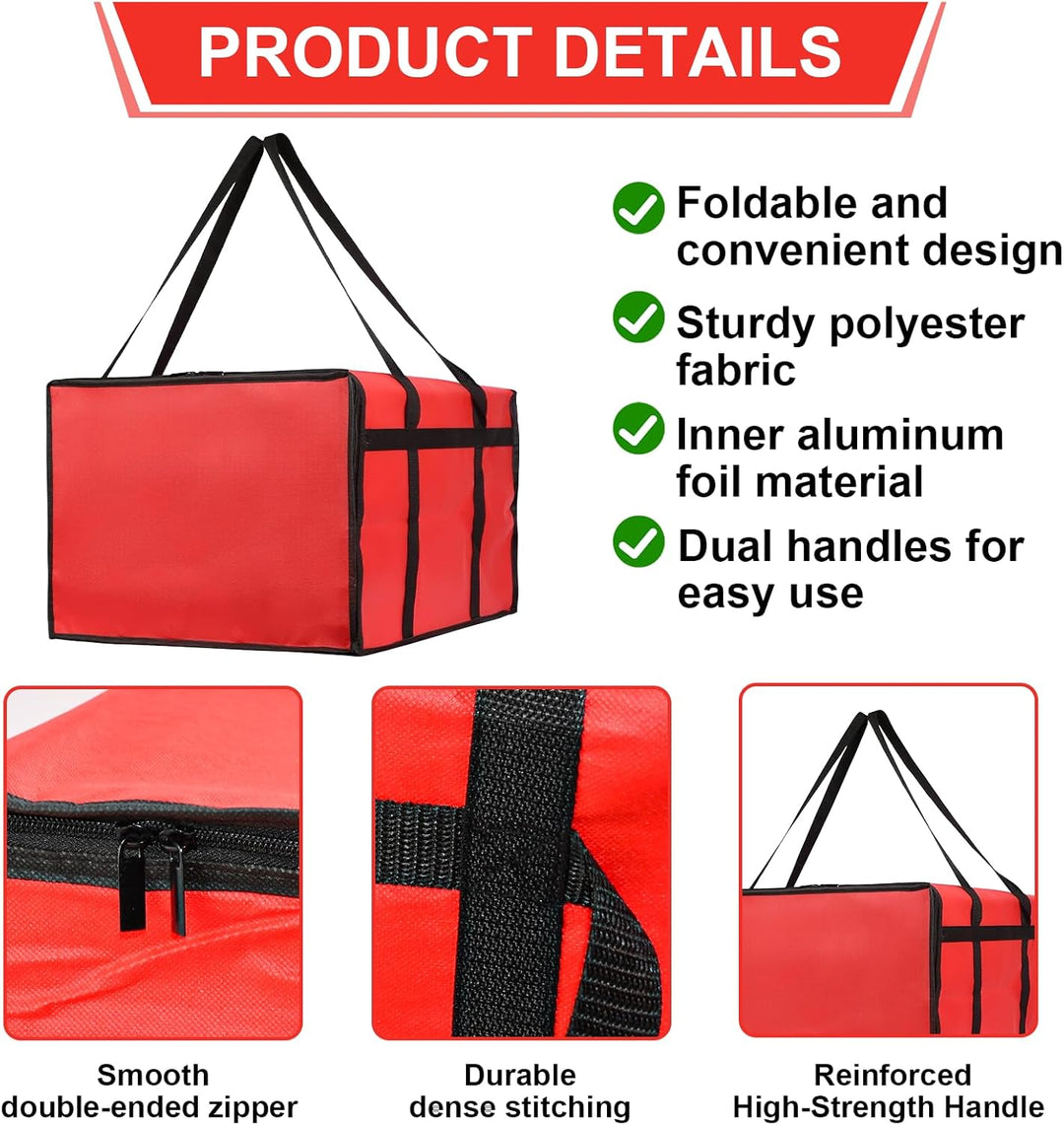 Isolierte Tasche Gross 50x50x35.5cm Kühltasche Gross Pizzatasche Thermo 85L Lebensmittel Liefertasch